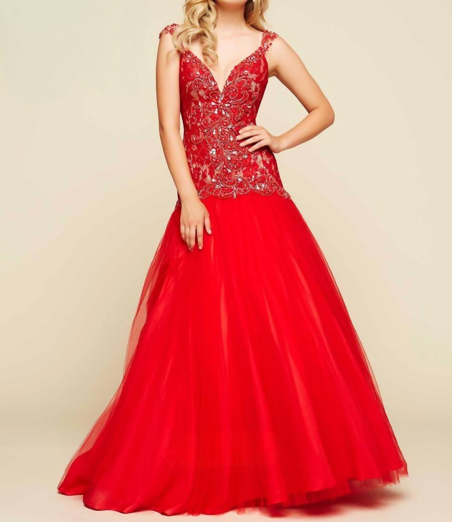 Mac Duggal - BEADED BALL GOWN