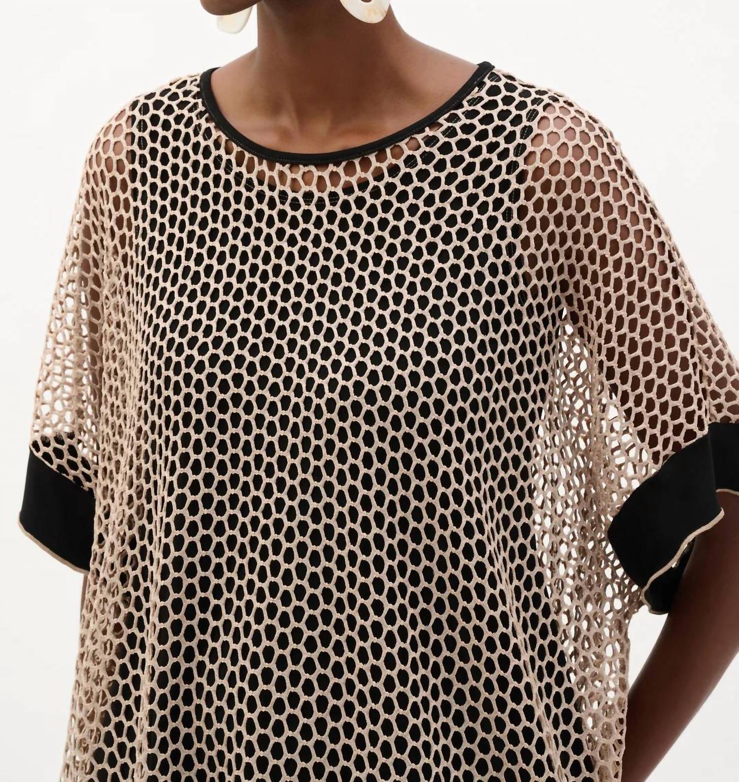 Joseph Ribkoff - Silky Knit And Mesh Trapeze Top