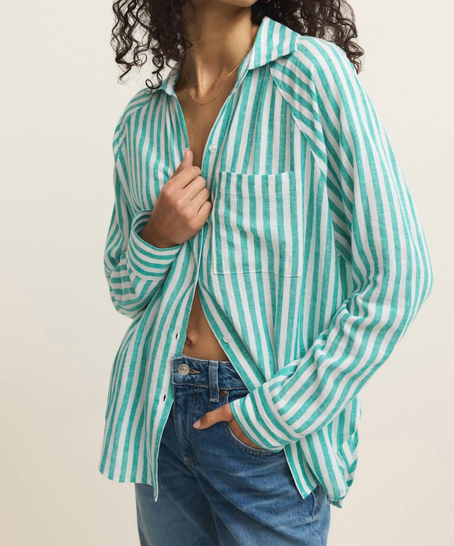 Z Supply Perfect Line Top in la palma - women's shirt - alternate view