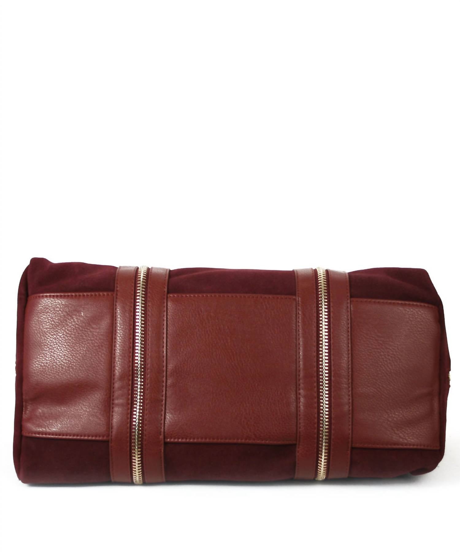 Inzi - Women's Leather And Suede Tote Bag