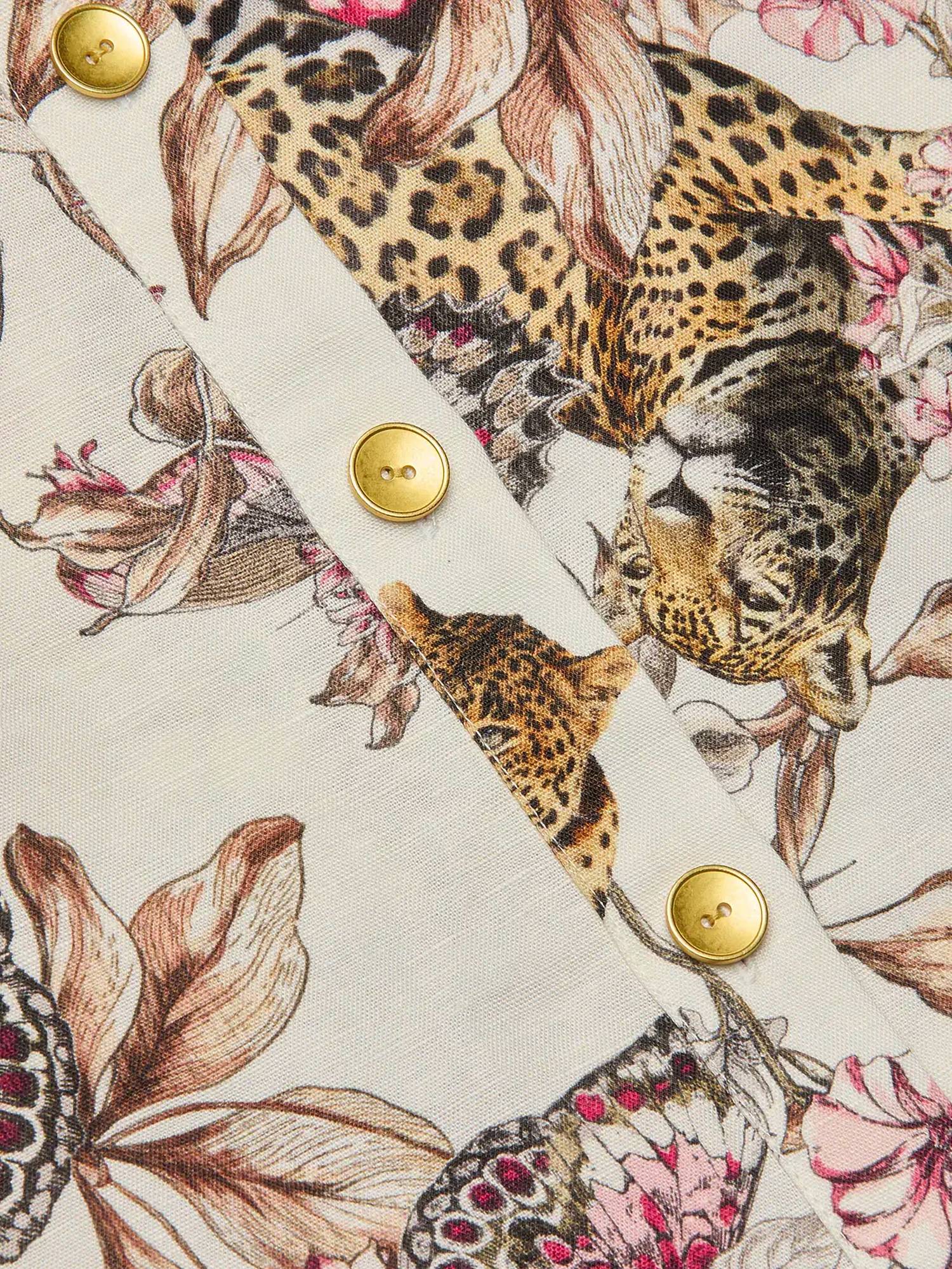 L'Agence - Butterfly Jungle Kiersten Long Sleeve Dress