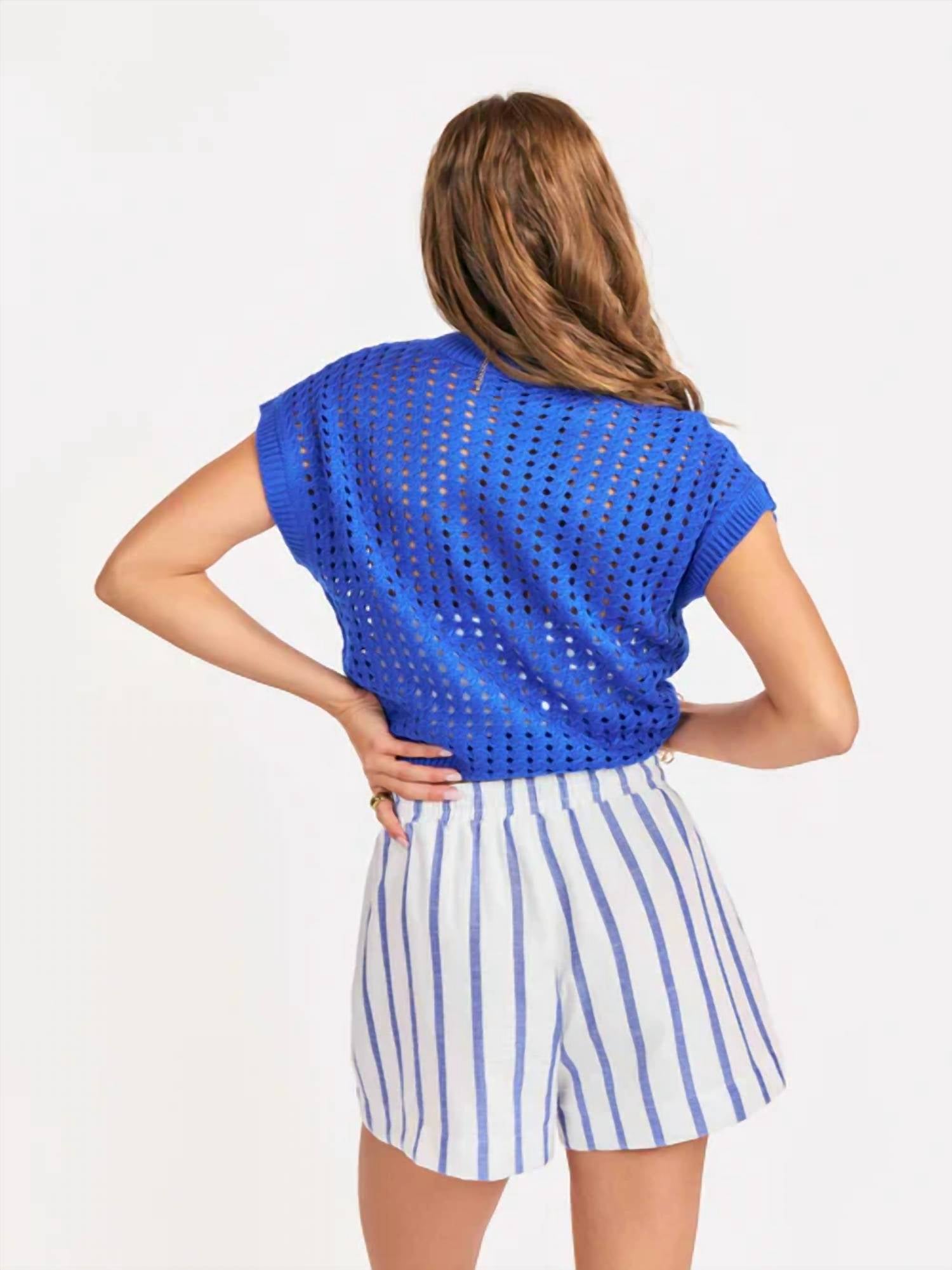 Sadie & Sage - Elia Open Knit Pullover Top