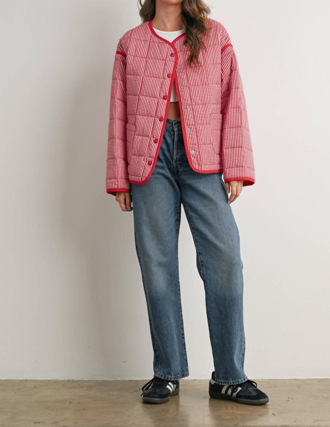 Buttermelon - Buttoned Quilted Puffer Jacket