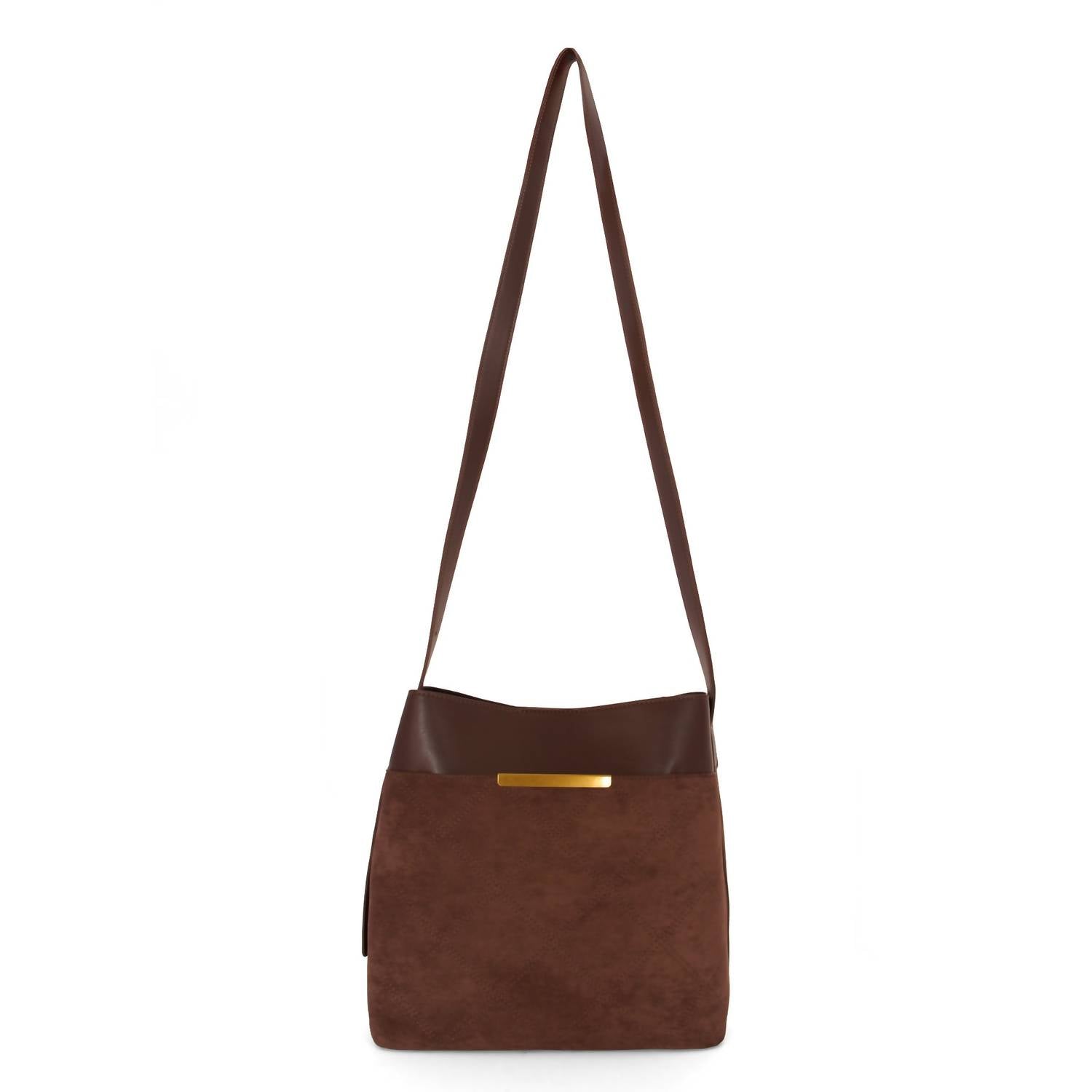 Like Dreams - Women's Midnight Quilted Suede Mini Tote Bag