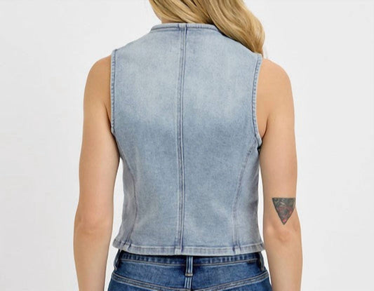 Risen - Denim Button Down Vest