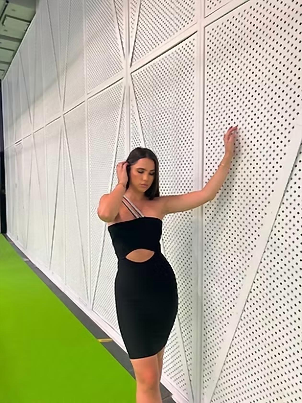 F&P - Bodycon Dress With Rhinestone Strap