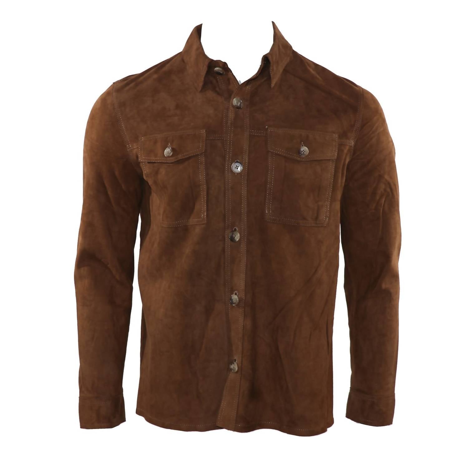 Hagen - Men's Goat Suede Shirt Jacket