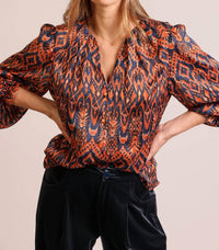 Traffic People A Case For Chaos Truce Shirt in henna - women's blouse