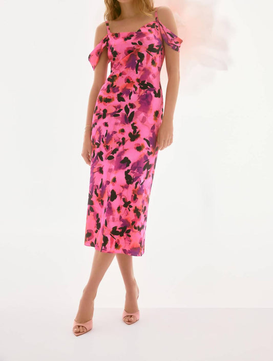 Joseph Ribkoff - Floral Cold-shoulder Dress