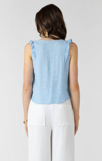 Dex Clothing - Pintuck Ruffle Detail Tank Top