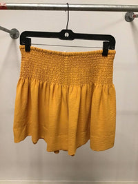 Ivy Jane Smocked Waist Shorts in ochre - women's shorts - alternate view