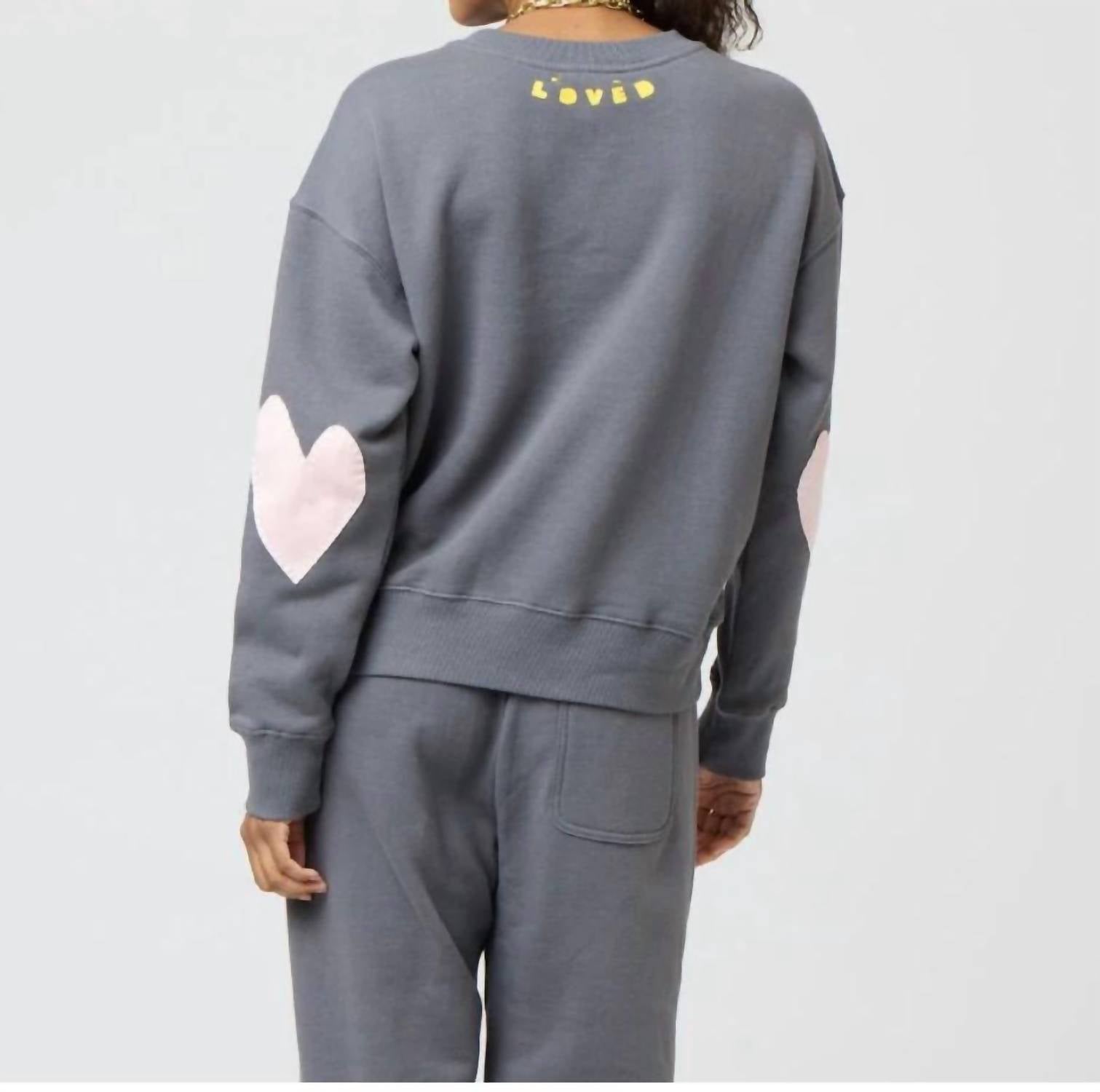 Kerri Rosenthal - Heart Patchwork Boyfriend Sweatshirt