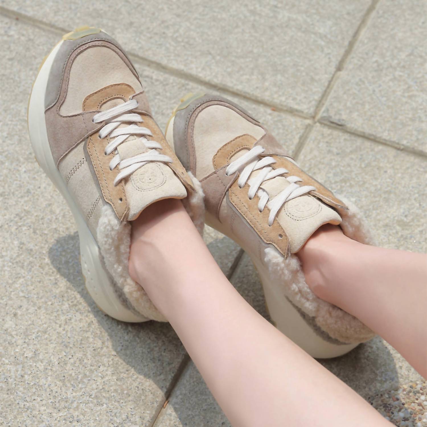 Bussola - Women's Brande Furry Laceup Sneakers
