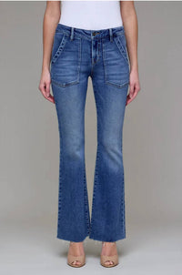 Hidden - Happi Flare Jeans With Patch Pockets