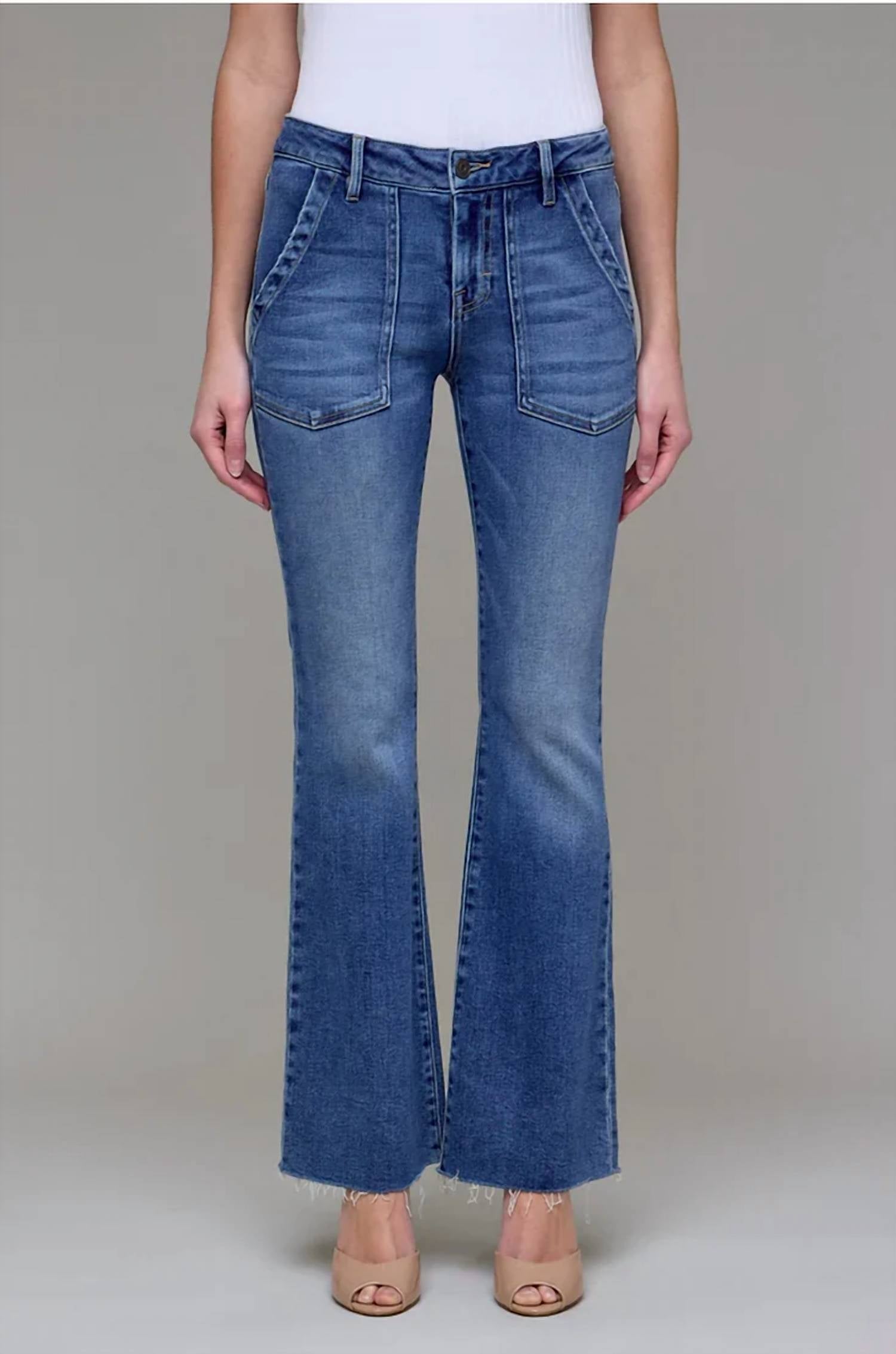 Hidden - Happi Flare Jeans With Patch Pockets