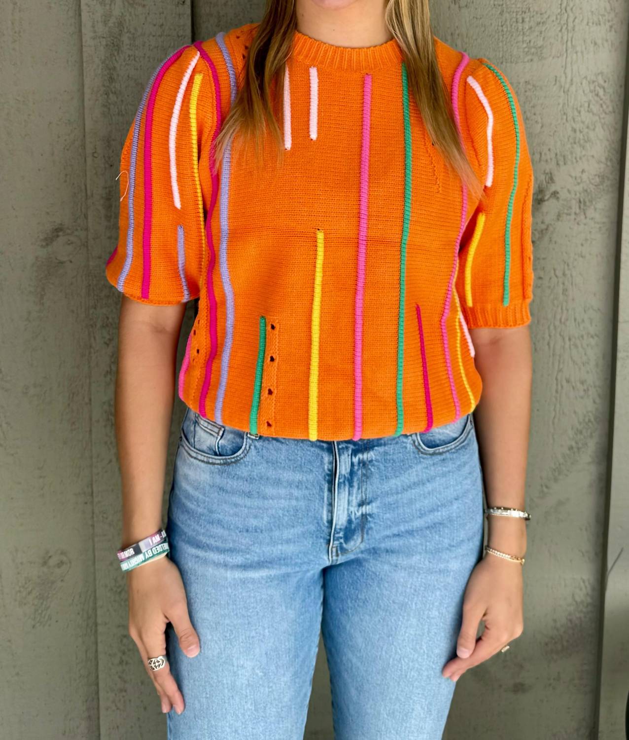 Thml - Puff Sleeve Soft Detail Textured Top