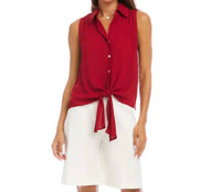 Karen Kane - Selestine Sleeveless Tie Front Top