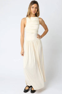 Olivaceous - Kyla Ruched Maxi Dress