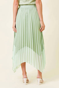 Mystree - Colorblock Pleated Skirt