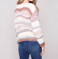Charlie B - Patchwork Knit Drop Shoulder Sweater