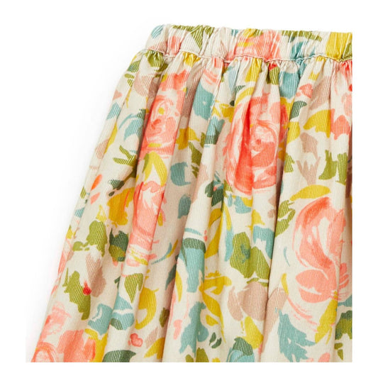 Bonton - Girls Fleur Anglaise Framboise Imprime Floral Skirt