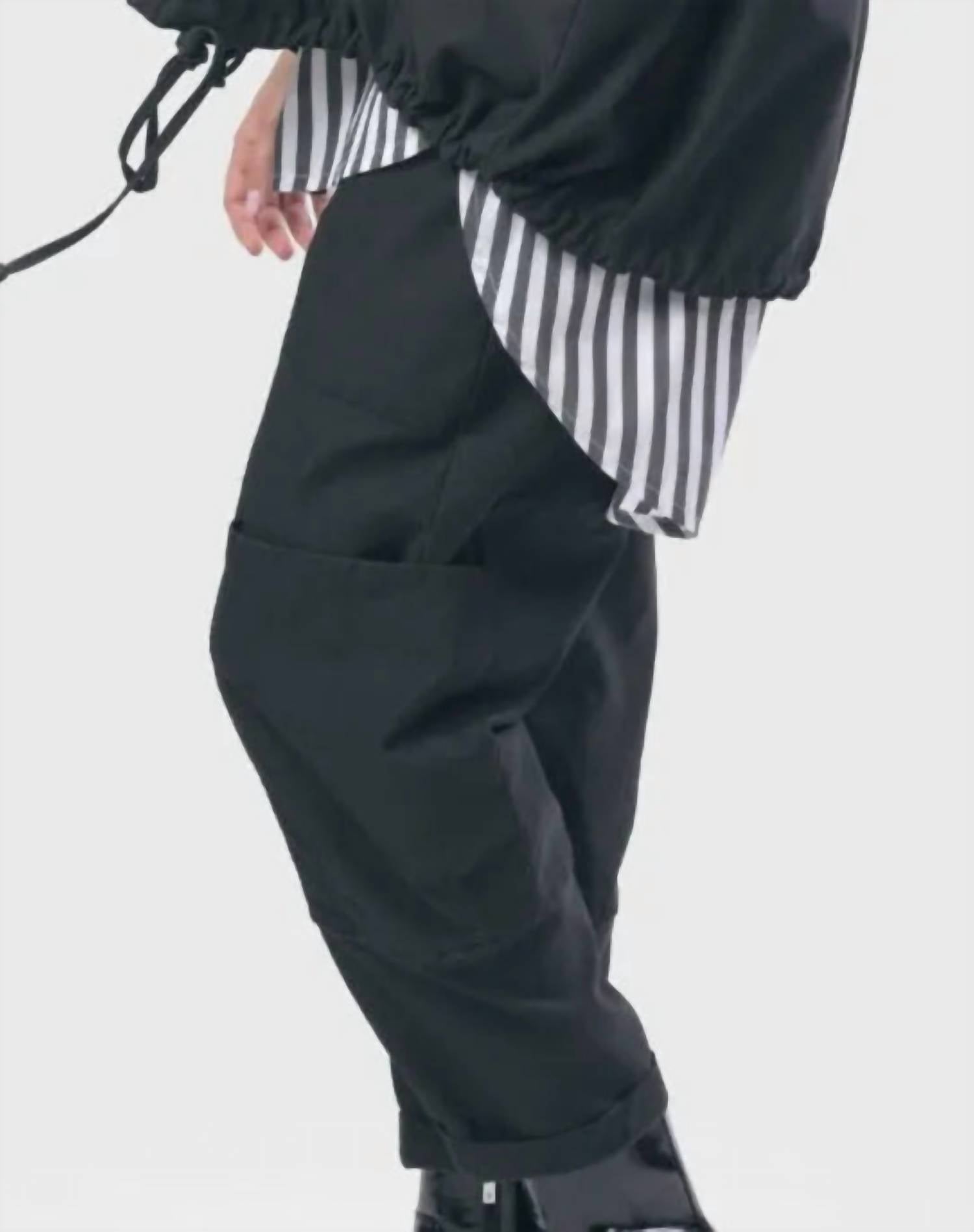 ALEMBIKA Soft Twill Cargo Pants in black - women's pants - view 7