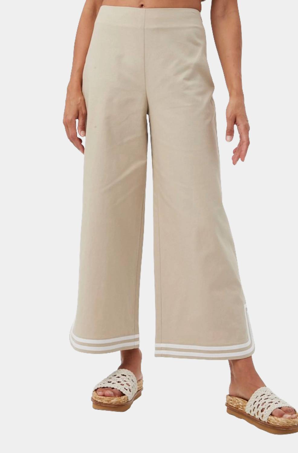 Trina Turk Abbey High-Rise Pants in biarritz beige - women's pants