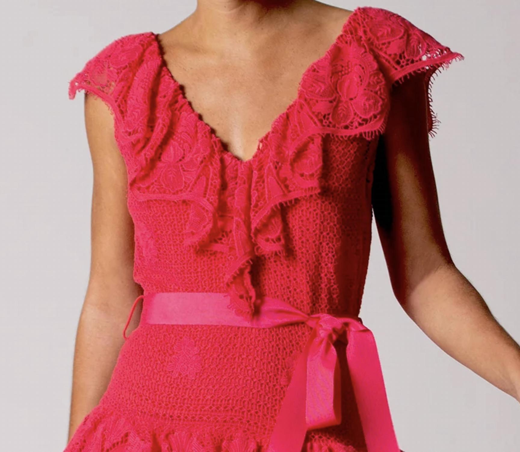 Miguelina - Coco Butterfly Scallop Mini Dress