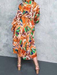 Flying Tomato - Printed Woven Midi Dress