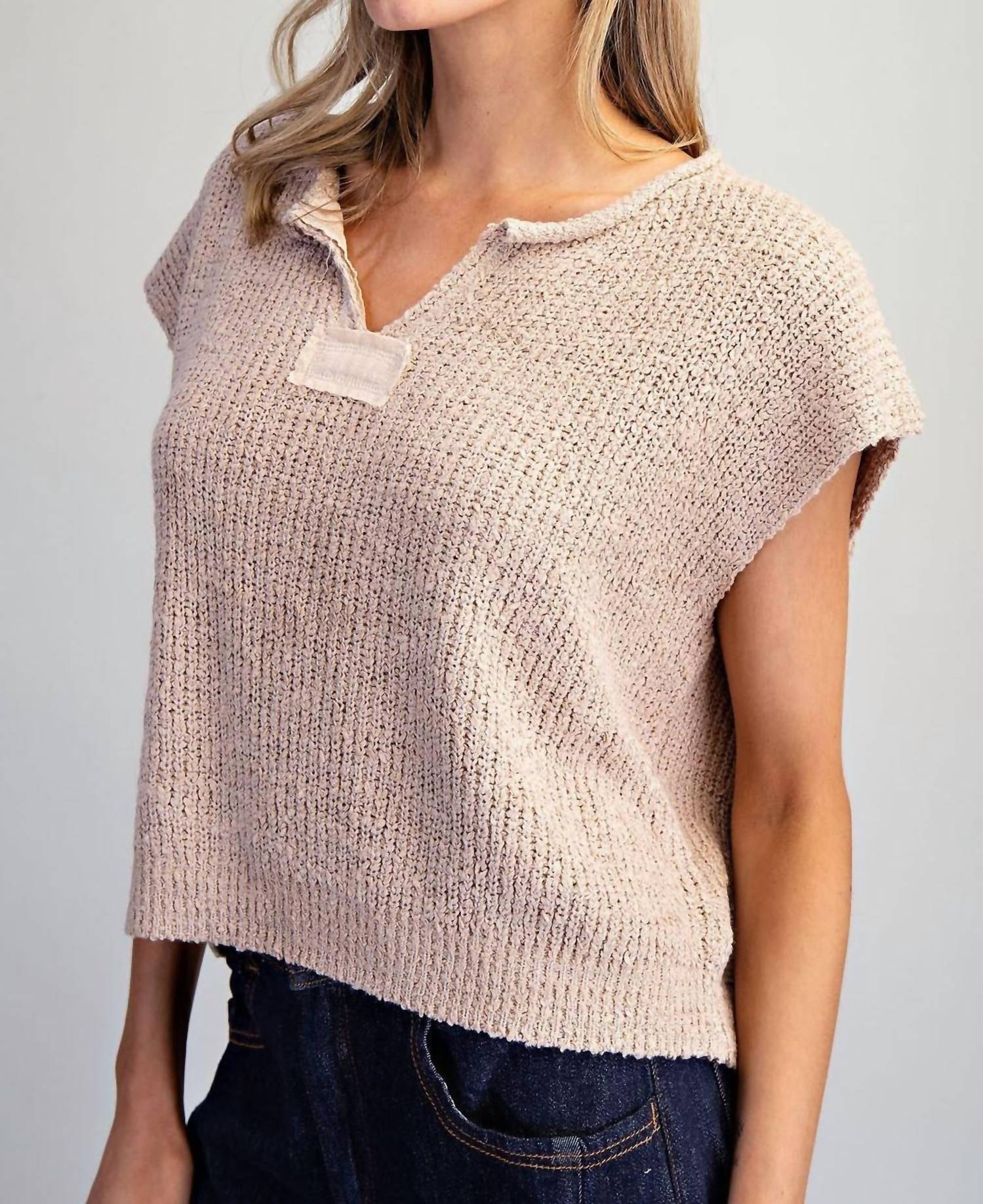 ee:some Deep Connection Top in oatmeal - women's t-shirt - view 4