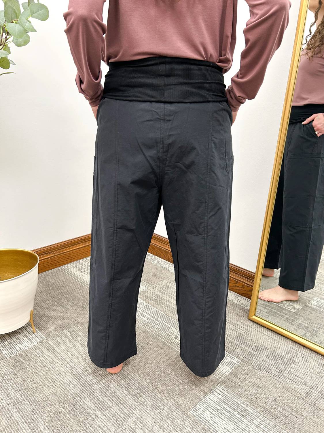 Mono B - Wide Leg Athleisure Ankle Pants