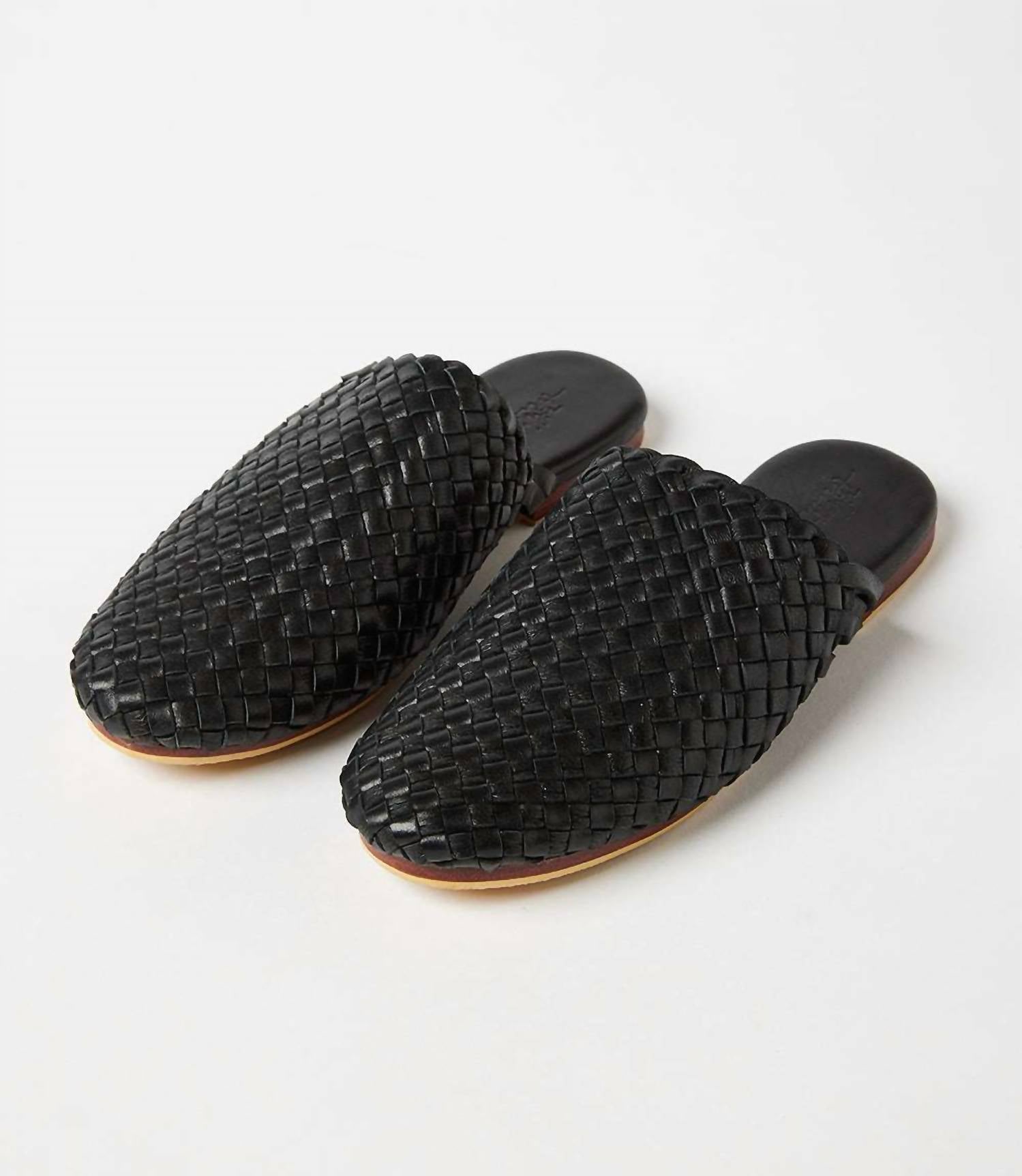 Village Thrive - Women's Braided Leather Mules