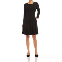 Karen Kane - 3/4 Sleeve Fit & Flare Dress