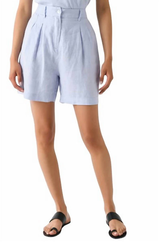 Donni. - Women's Linen Pleated Shorts