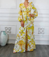Surelymine - Stunning Ruffle Floral Maxi Dress