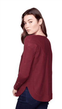 Charlie B - Lace-up Cuffs Sweater