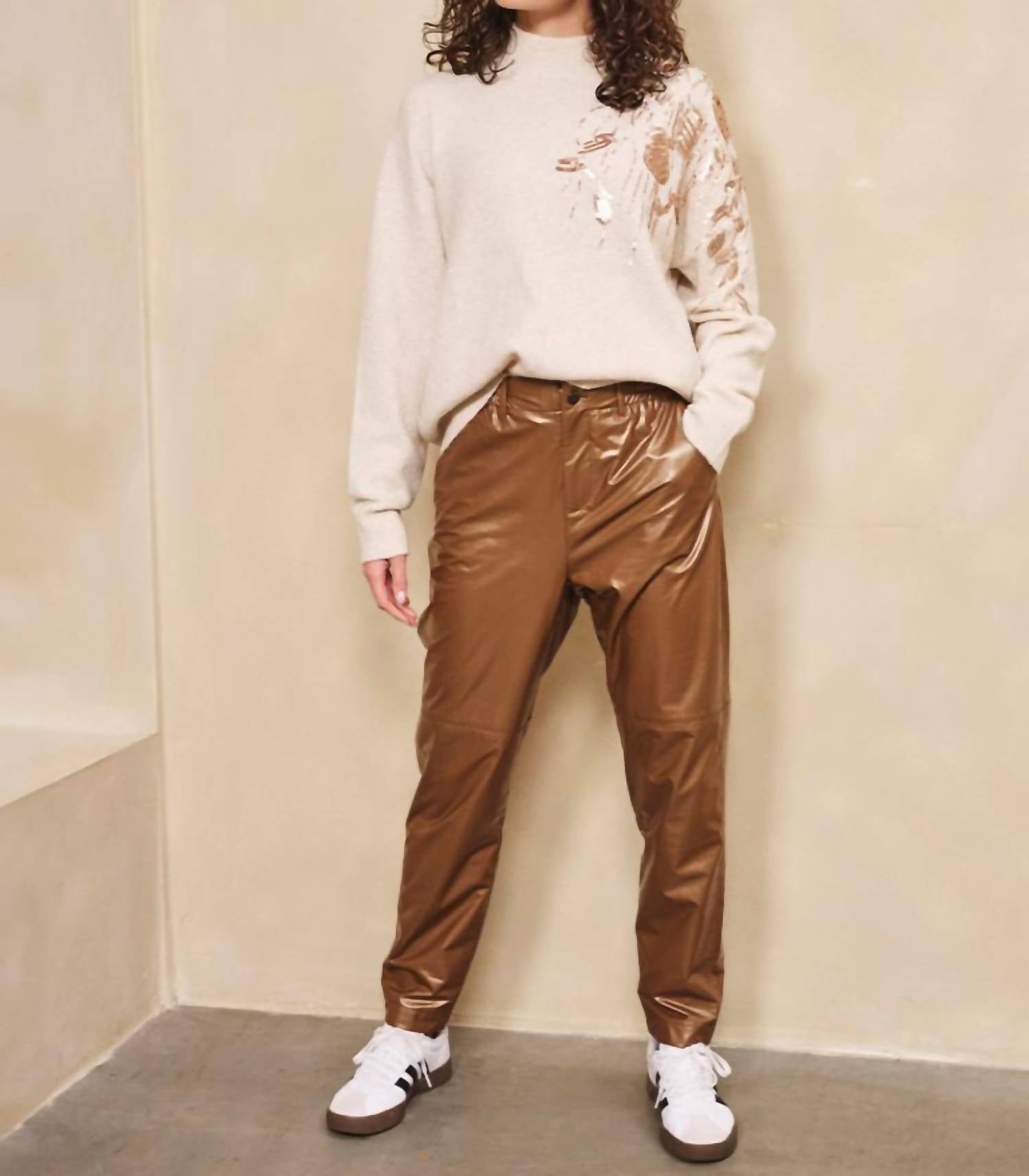 Esqualo - Trousers Metallic Pullup Pants