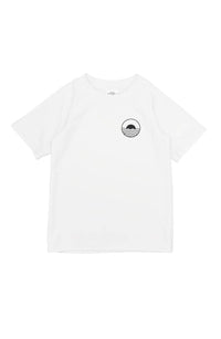 feather 4 arrow Icon Short Sleeve Rashguard in white - kids' item - detail view