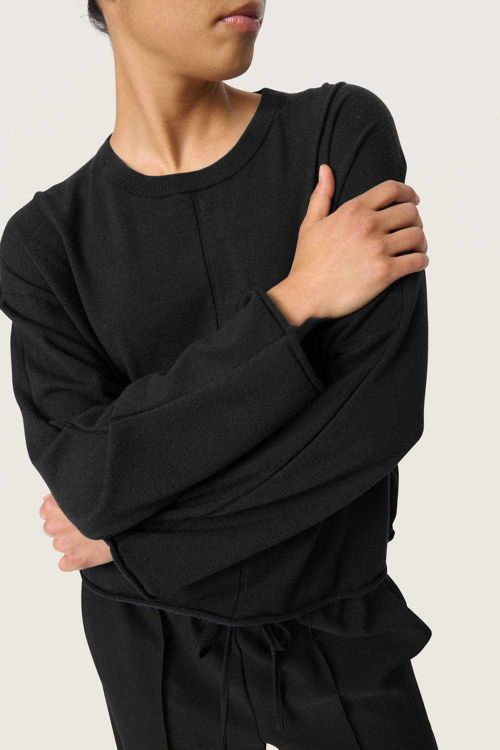 Soaked In Luxury - Spina Boxy Fit Tight Knit Pullover Sweater