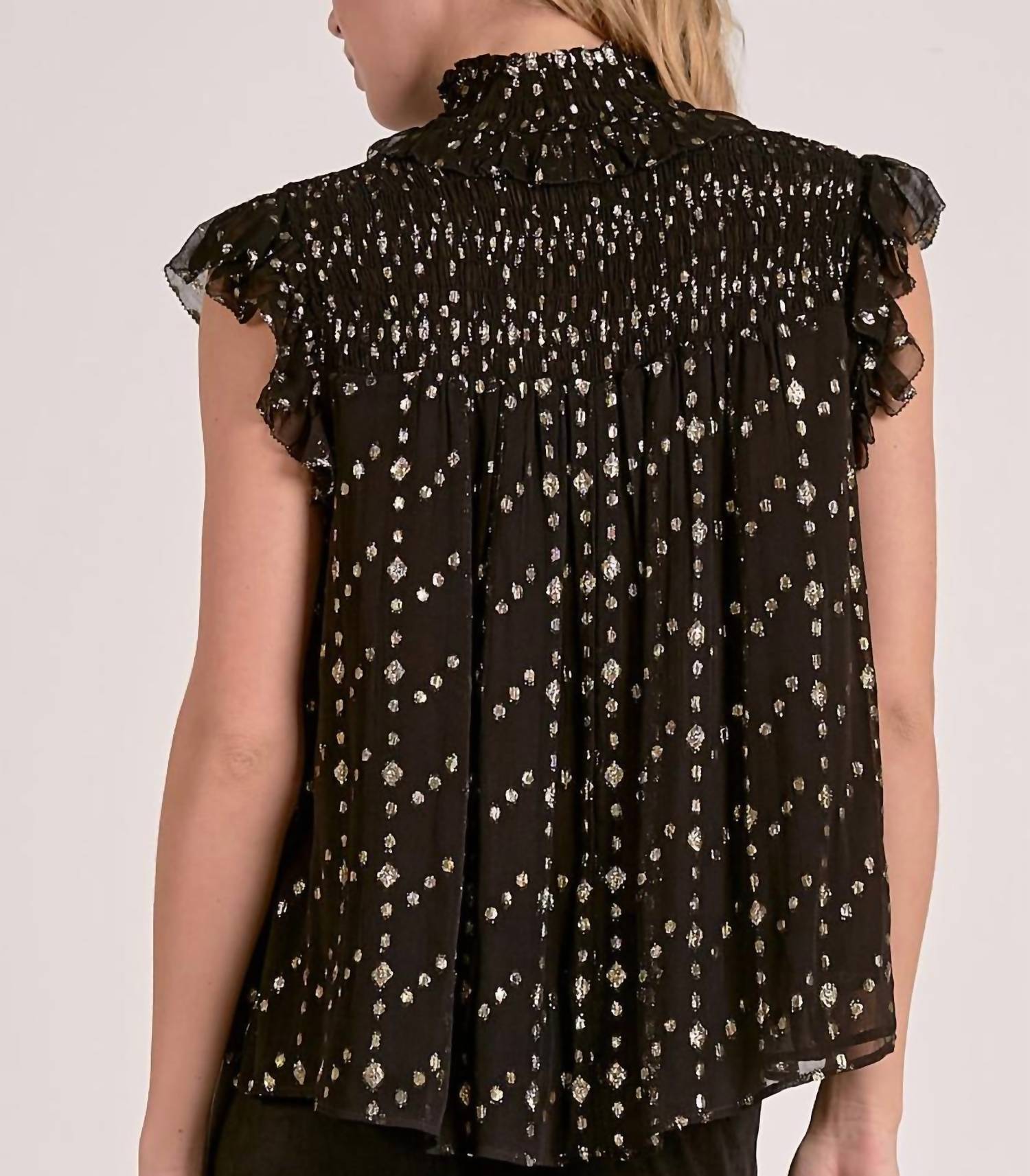 Elan - Sleeveless Tie Neck Top