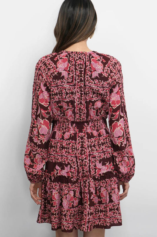 Greylin - Ringo Long Sleeve Smocked Mini Dress