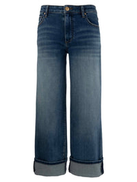 KUT FROM THE KLOTH Charlotte High Rise Jeans With 4" Roll Up in serenity - women's jeans - alternate view