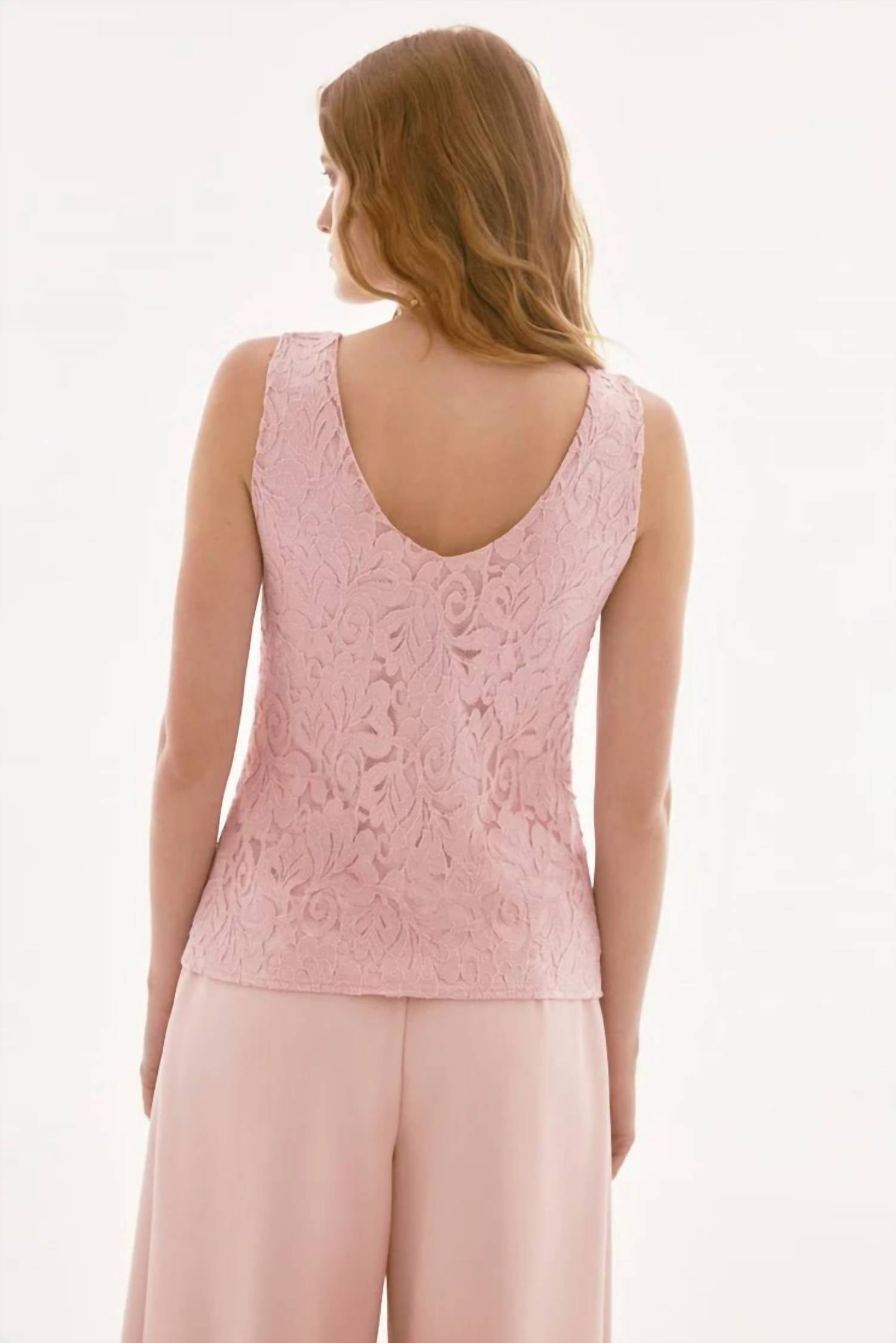 Joseph Ribkoff - Stretch Lace V-neck Camisole Top