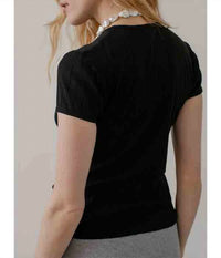 Donni. - Pointelle Baby Tee