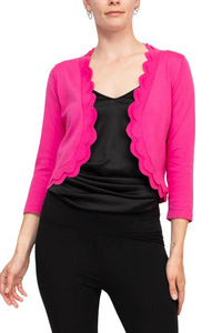 Zac & Rachel - Open Faced Shrug With Tiered Scallop Details