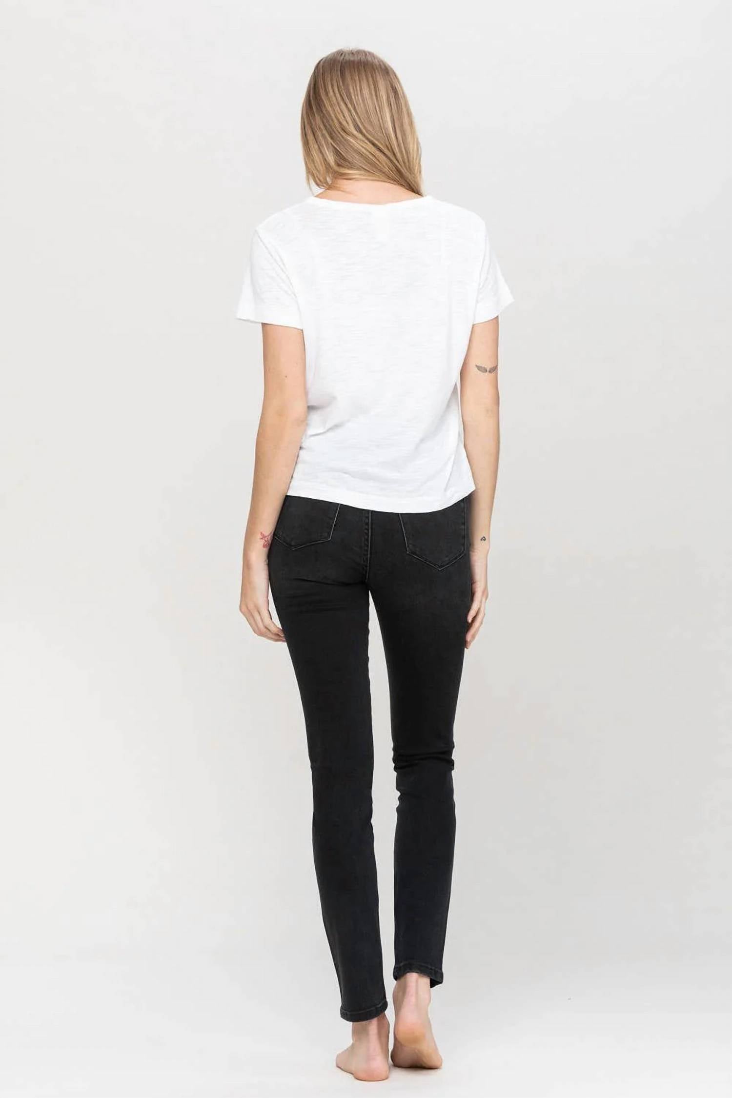 Vervet By Flying Monkey - Haylie High Rise Button Up Skinny Jeans