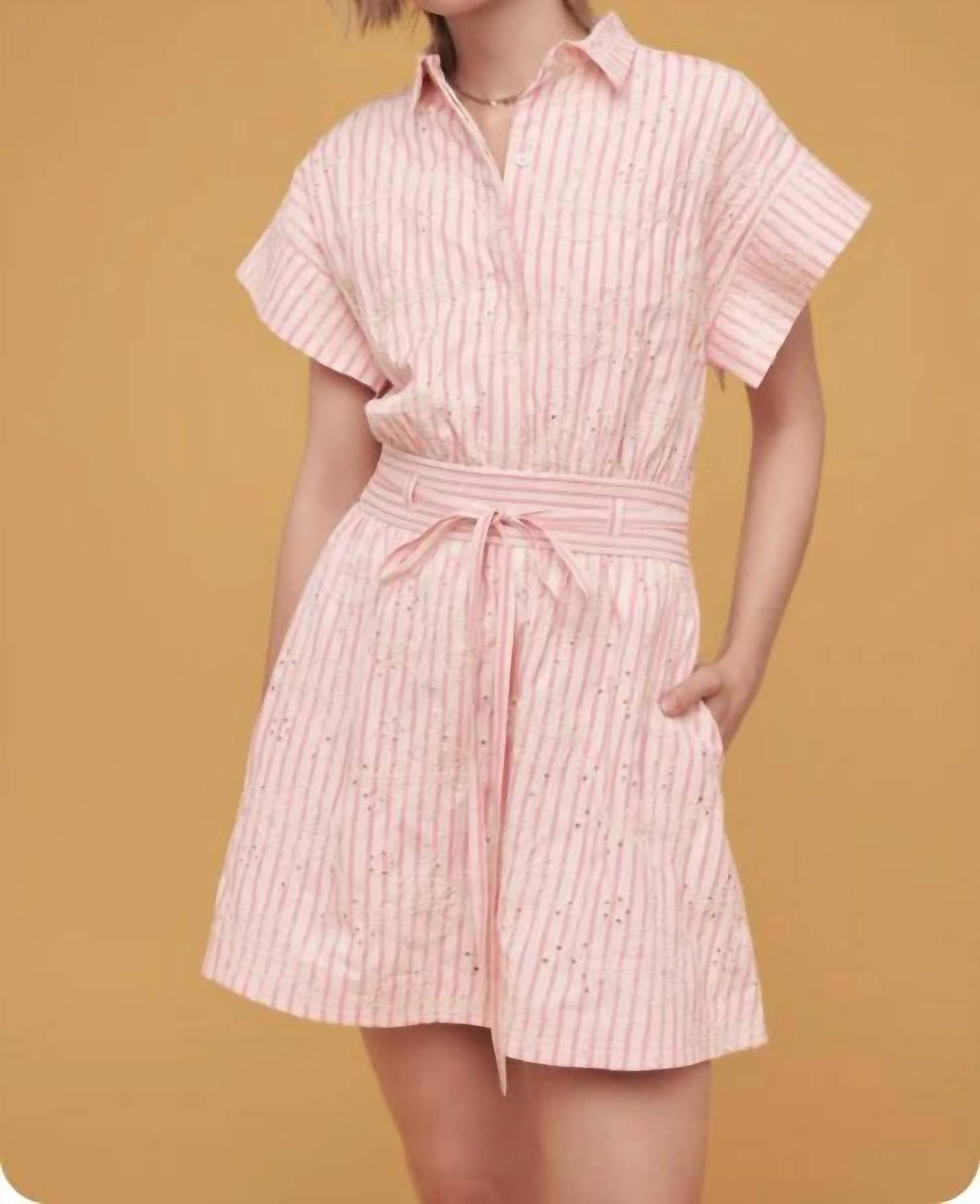 Strut & Bolt - Palm Sunday Embroidered Mini Dress