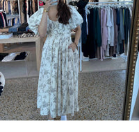 Aureum - Floral Tie Midi Dress