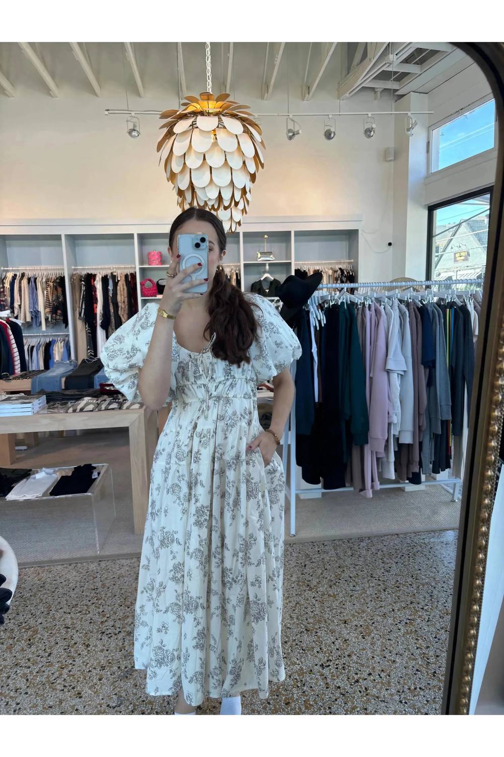 Aureum - Floral Tie Midi Dress