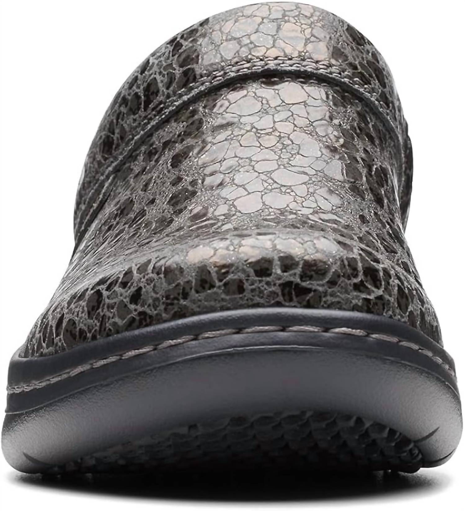 Clarks Women's Pro Clog in gun metal - women's shoe - alternate view